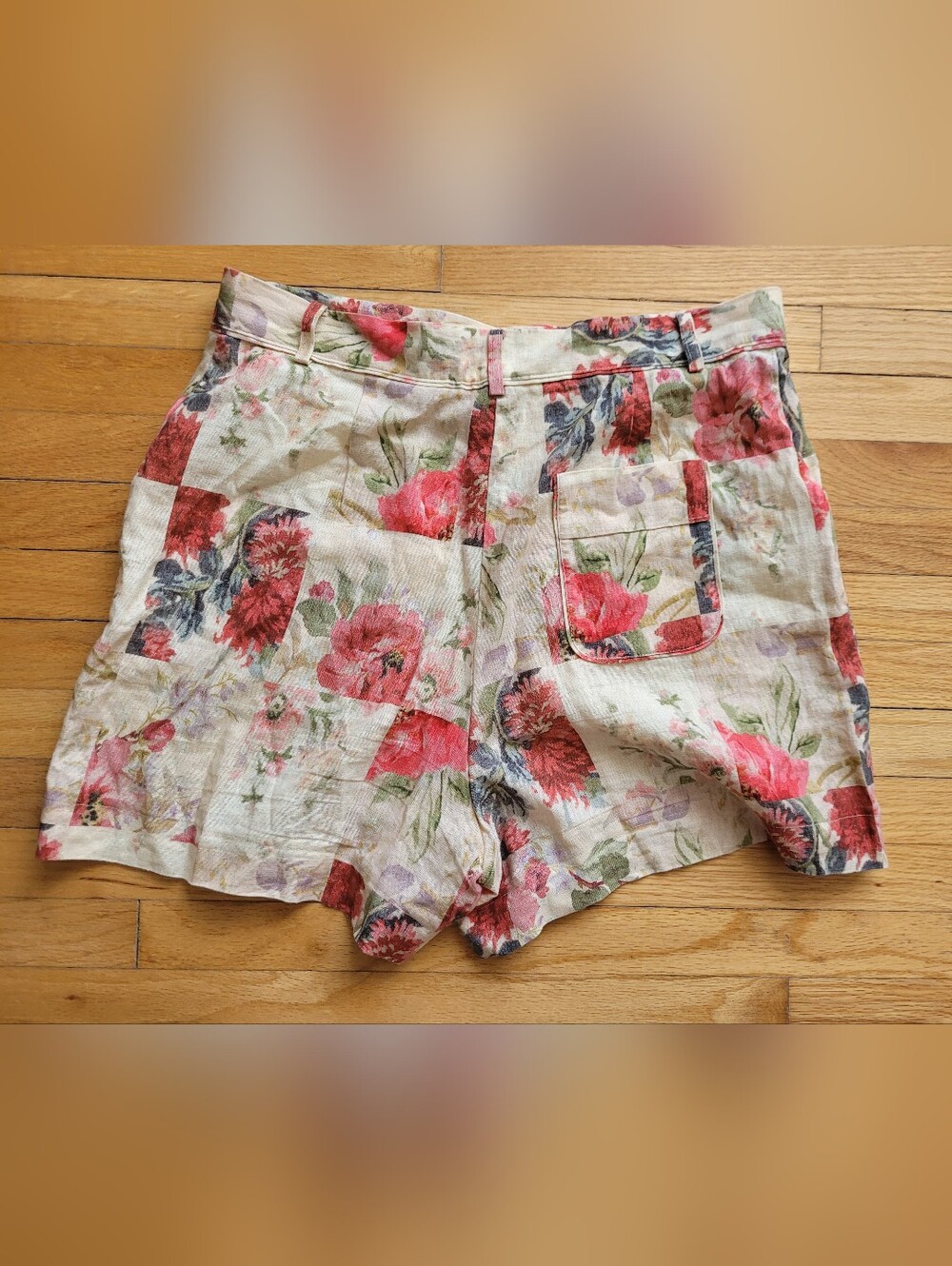 Sézane Alberello Shorts – Magda Floral Patchwork Linen – EU 44 / US 12 - Picture 10 of 11
